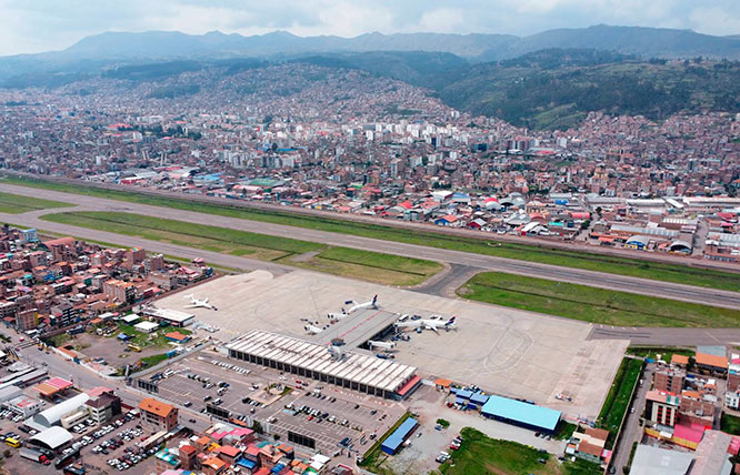 Localização do Aeroporto de Cusco